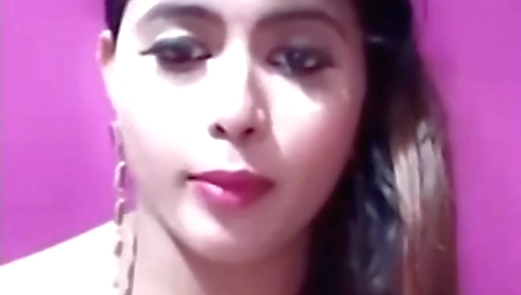 Indian beautie in sexy underwear shows off her tits