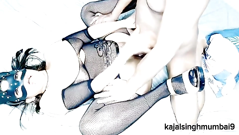 Sexy brunette slut with sexy clothes in hotel room