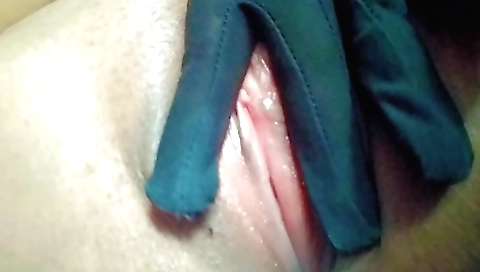 Busty amateur babe spreads pussy open and shows breasts