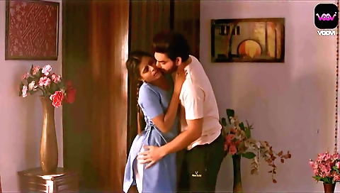 Brunette in a red bra makes it look like a girl with a real dress