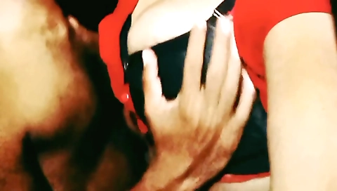 My beautiful amateur brunette showing off her big tits