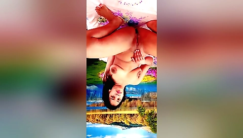 Hot creampie video of a sexy brunette taking it on