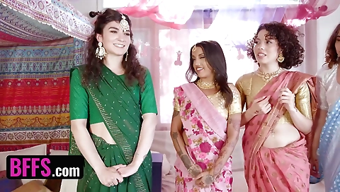 Indian sluts fucked in a group by their handsome mates