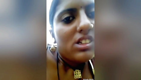 Indian girl with big boobs is playing with her pussy