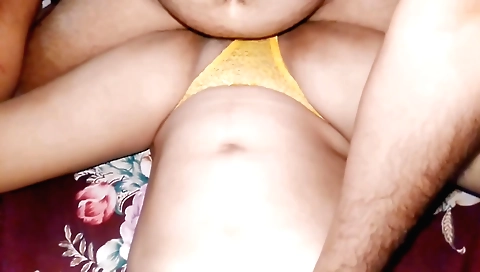 Indian teen with hairy pussy filled with a hard dick