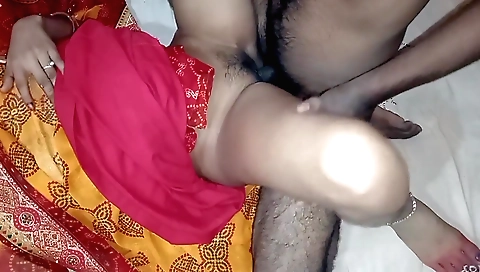 Indian girl with hairy pussy gives a blowjob to her lover 2