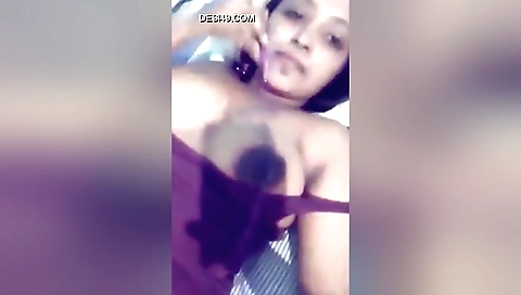 Girl with small tits and big boobies showing herself on webcam