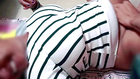 Indian woman in hot bikini gets her body hot and wet