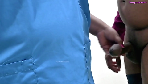 Nurse with fake tits and a real vagina with a hard cock