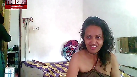 Indian stepmom takes her stepson's dildo on the couch