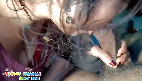 Brunette girl sucks out her penis and gets a facial