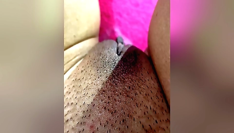 Indian girl is stretched her wet pussy with a dildo