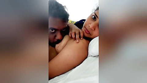 Indian wife is making out with her husband and getting a blowjob
