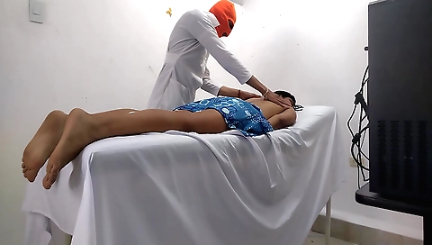 Indian massage instructor offers a condom in her pocket