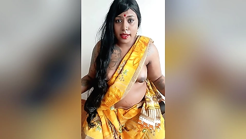 Amateur indian milf is alone and giving a hot blowjob
