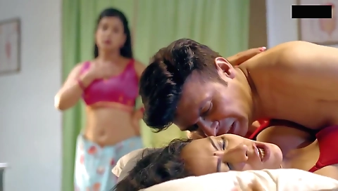 Indian movie with a lovely milf dressed in red underwear