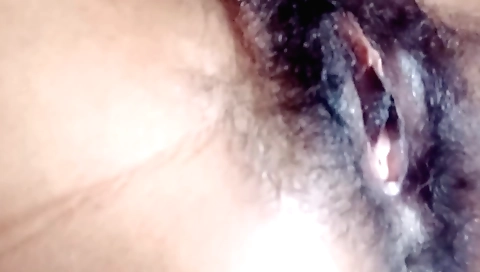 Indian girl stretches her body while her lover's dick in