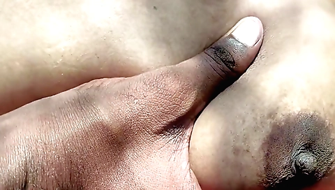 Indian teen is in the rain and left out in the jungle