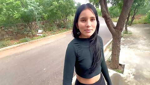 Indian girl with a sexy face fucks her young friend