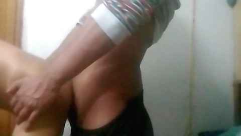 Indian amateur brunette has fun with her big toy in bedroom