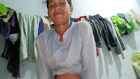 Indian hairy wife gets a massage and fucked on the bed