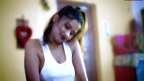 Sexy brunette hottie with a nice body getting fucked