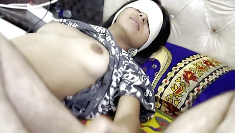 Indian brunette gets her pussy fucked in all different ways