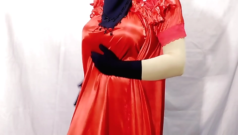 Indian girl wearing a sexy outfit is dancing and playing