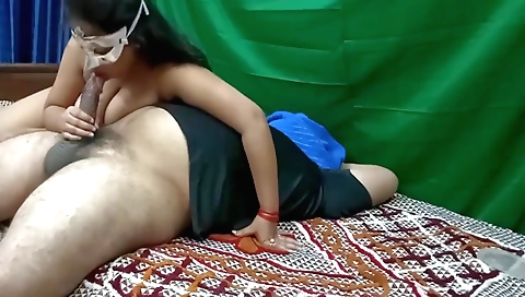 Indian teen 18+ gives a good blowjob before getting fucked