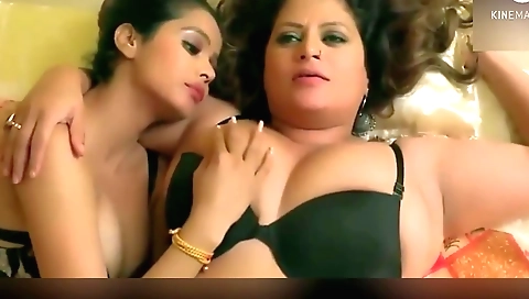 Horny lesbian milf and teen in sexy indian threesome