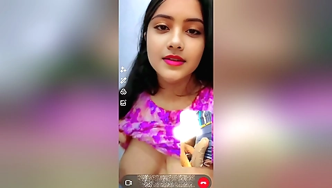 Busty indian brunette masturbating in her call center