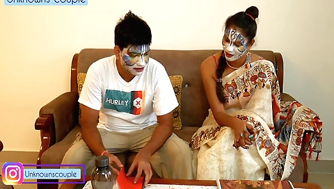 A brunette teacher gets cheated by her lover and wants revenge