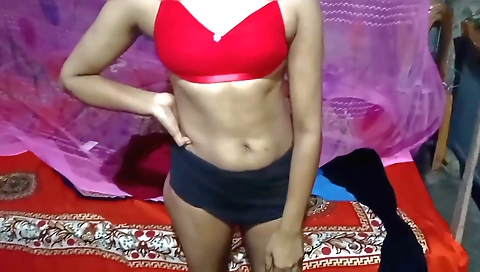 Perfect Indian body fucking a local boy in her pussy