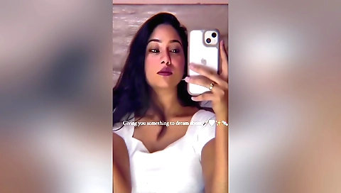 College girl is naked and ready for a blowjob in a bedroom