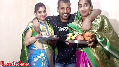 A hairy brunette is getting fucked hard in bed on the couch