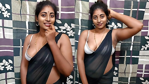 Indian stepmom in a hairy pussy is doing a big tit handjob