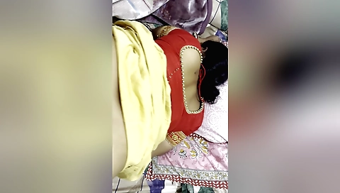 Indian brunette with a nice round ass got her stepbrother's dick