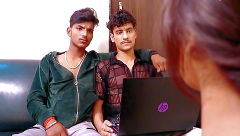 Indian step-dad and brunette milf fucking in the night