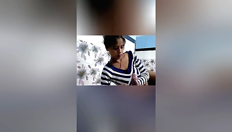 Amateurs hairy chick with a nice hairy pussy is on the couch