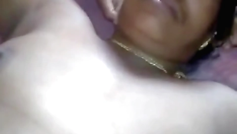 Mature indian milf fucked on the bed in her leather bikini