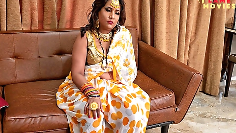 Indian bimbos gets deepthroated and fucked on the bed