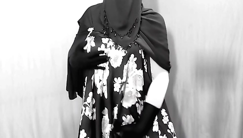 Indian girl with big boobs and sexy ass plays with phone