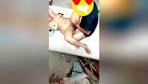 Chatty babe in sexy outfit gets fucked on the bedroom floor