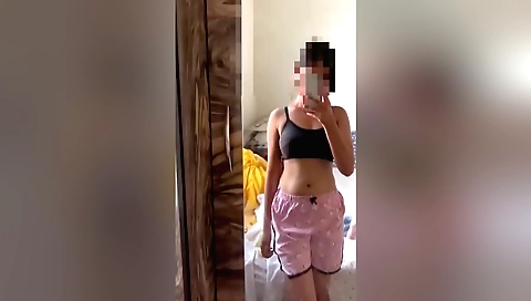 My naked body is shown on the bed in an amateur video