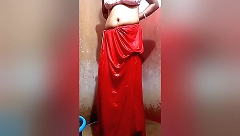 Busty brunette 18+ girl in lingerie shows her hairy body