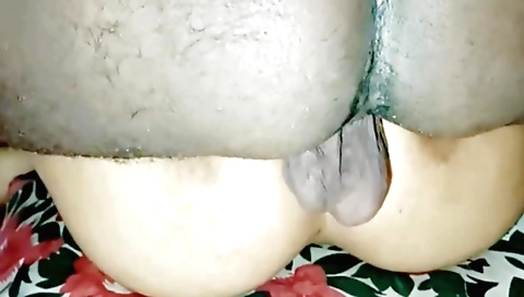 Indian woman in a black dress gets fucked close up