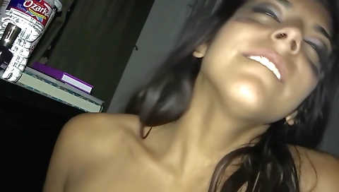 Indian girl gets her tight pussy penetrated by her own dick