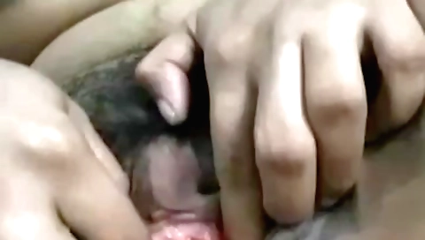 Busty wife shows her hairy pussy in a hot solo vid